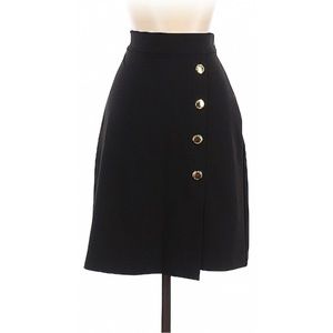 Michael Kors high waist skirt with gold hardware buttons monogram elegant fit